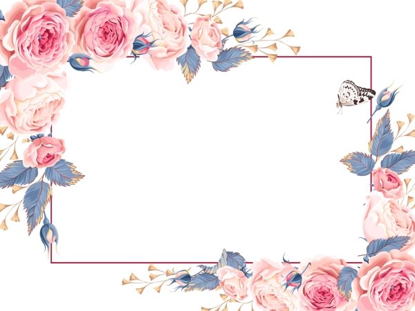 情人节粉色花朵背景素材