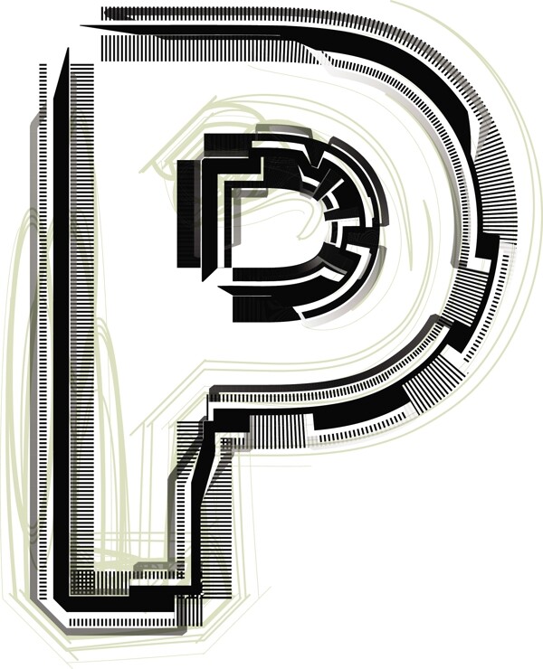字体的字母P技术