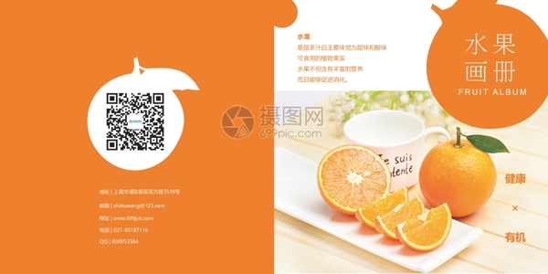 橙子水果画册封面