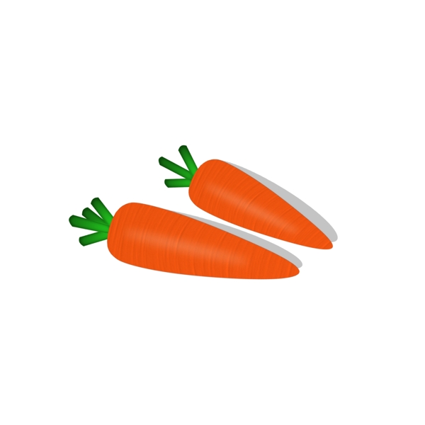 新鲜蔬菜橙色胡萝卜矢量素材