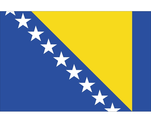 波黑国旗图片