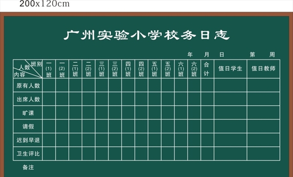 校务日志学校展板