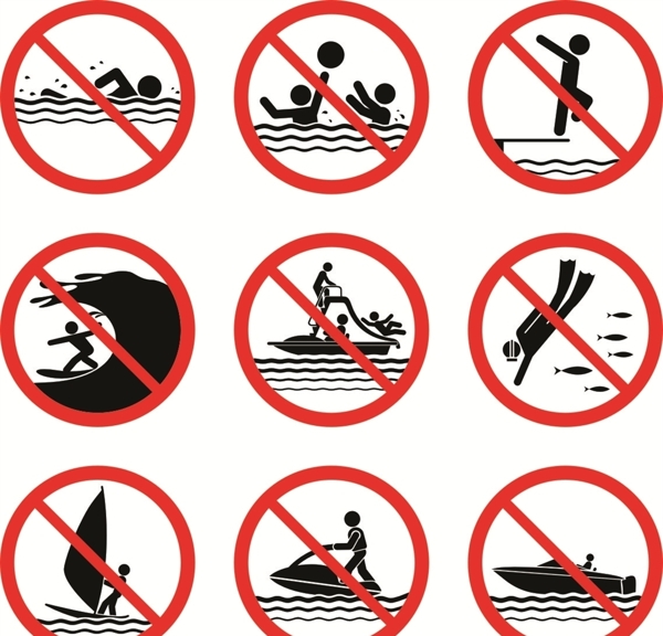 禁止下水标志