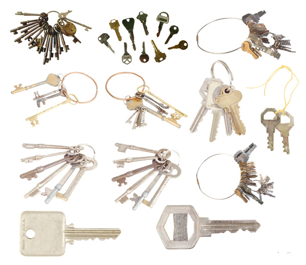 几串金属钥匙图片