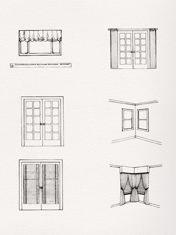 一组简约的窗户素材整理