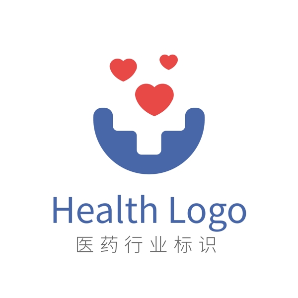 红心十字医药卫生健康行业logo