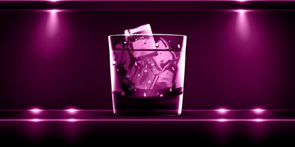 威士忌冰块与紫色闪亮背景矢量素材下载