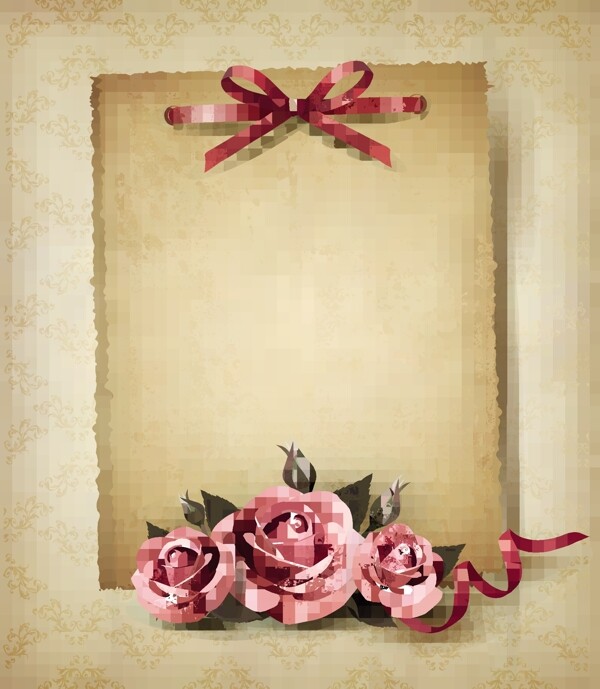 玫瑰花装饰便签图片