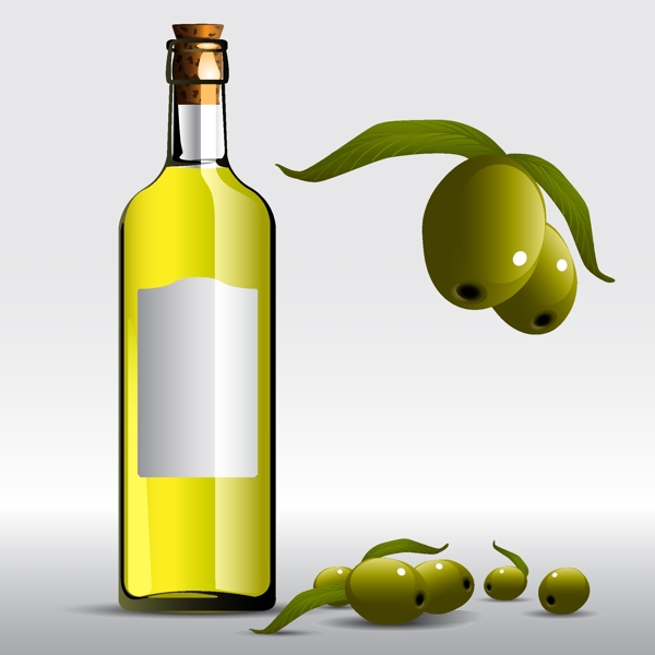 橄榄油橄榄油瓶瓶子瓶贴