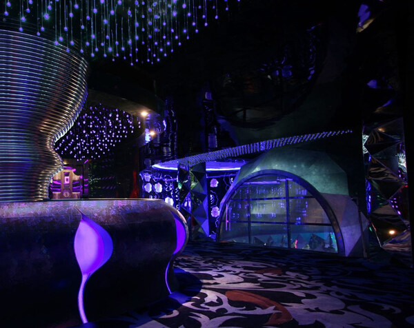 深紫商业空间酒吧ktv前台效果图设计图片
