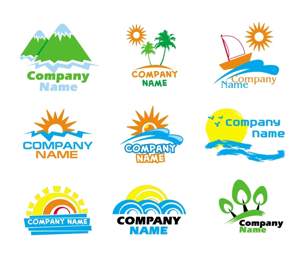 太阳海浪帆船企业logo