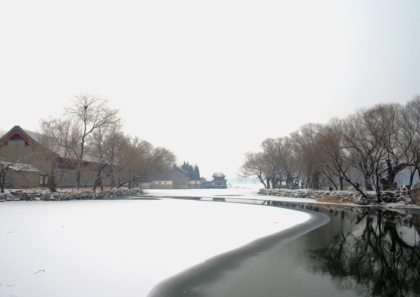 北京颐和园冬日风景