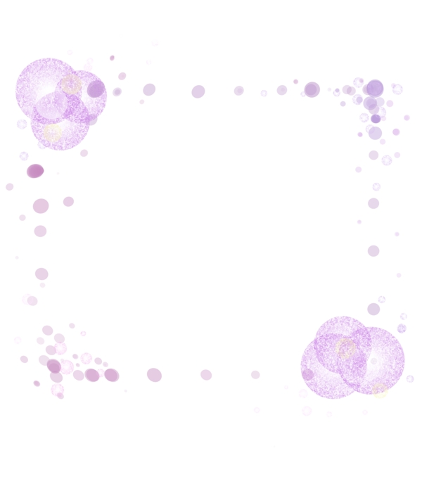 紫色可爱泡泡边框