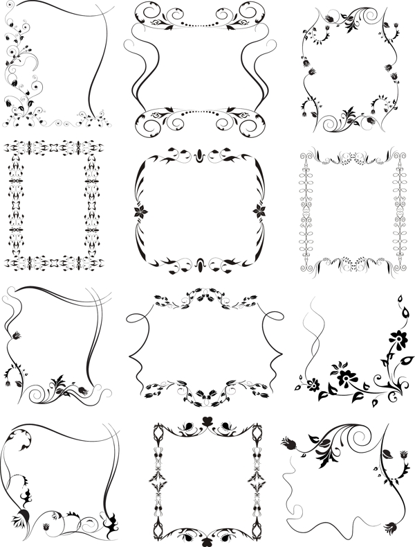 实用花边边框矢量6