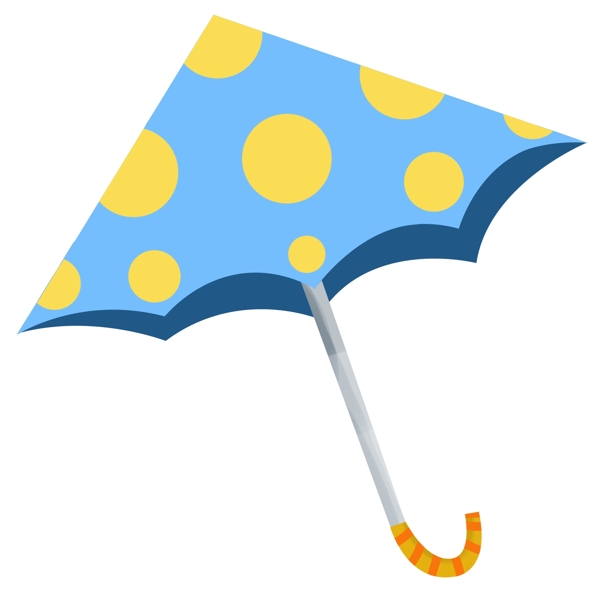 黄色圆点雨伞