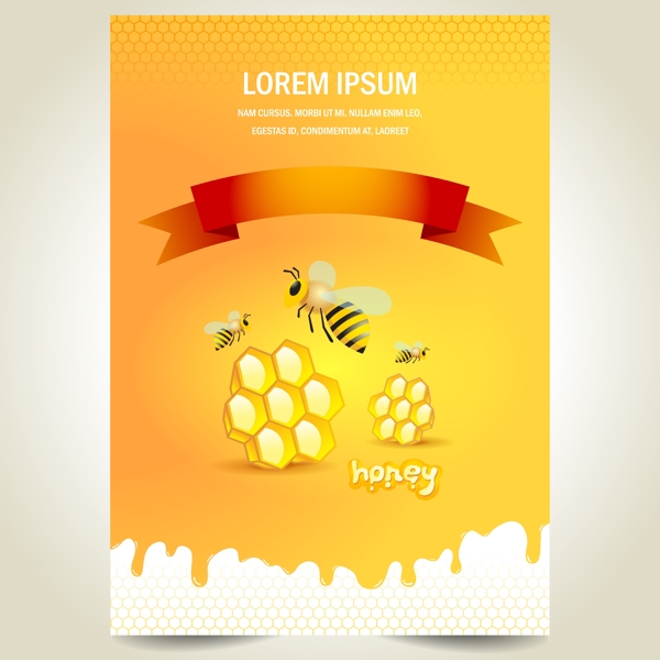 蜜蜂与蜂蜜海报图片