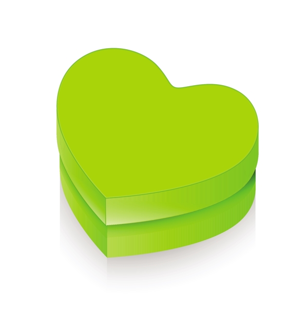 绿色情人节心形盒子