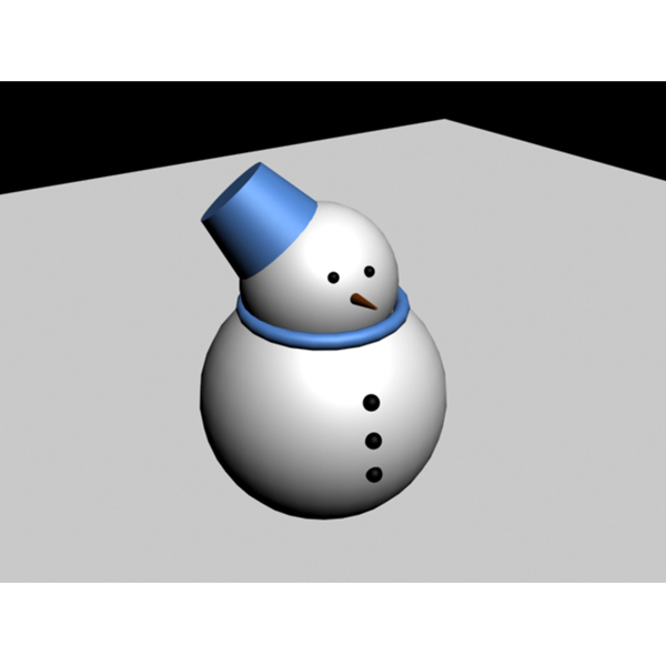 可爱小雪人3D模型