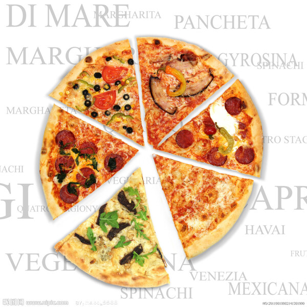 西餐披萨组合高清图片