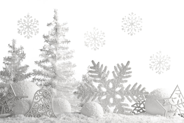 白色圣诞树雪花背景图片