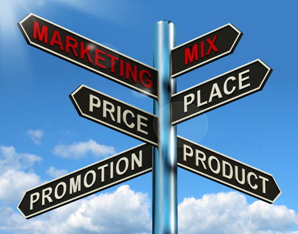 营销组合与产品价格和促销路标的地方