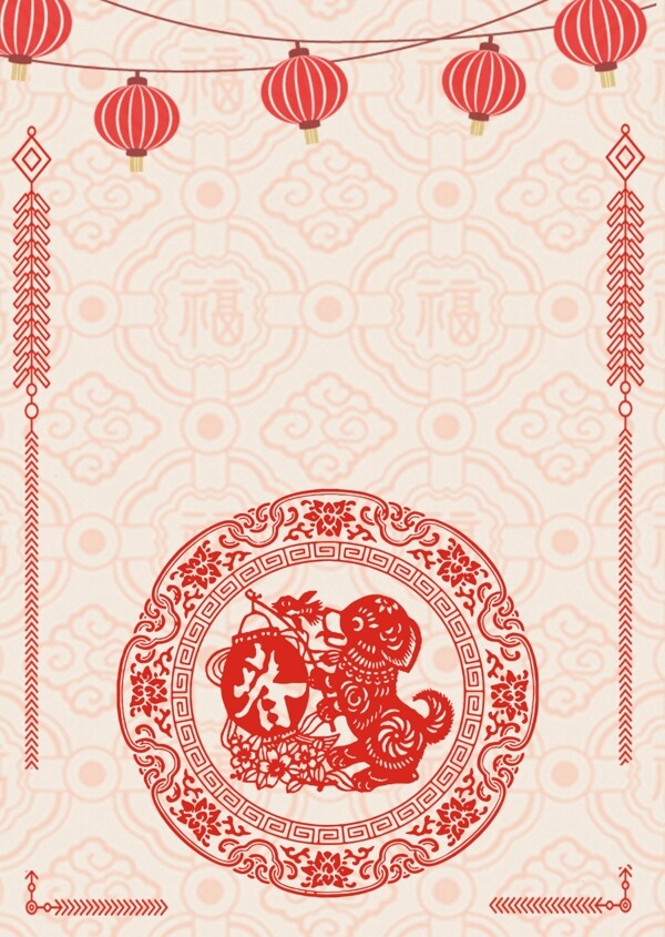 中国风春节海报背景素材