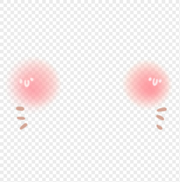 粉色卡通手绘爱心腮红小猫咪胡须