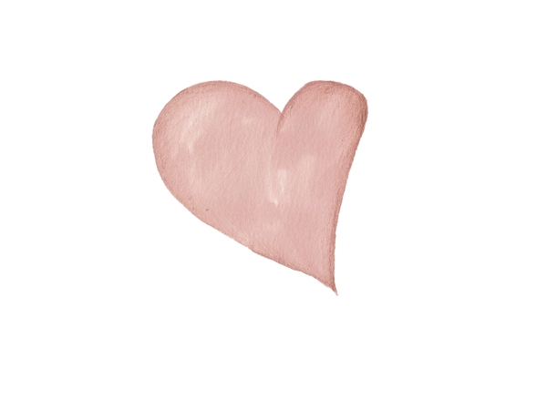 情人节手绘粉色心形