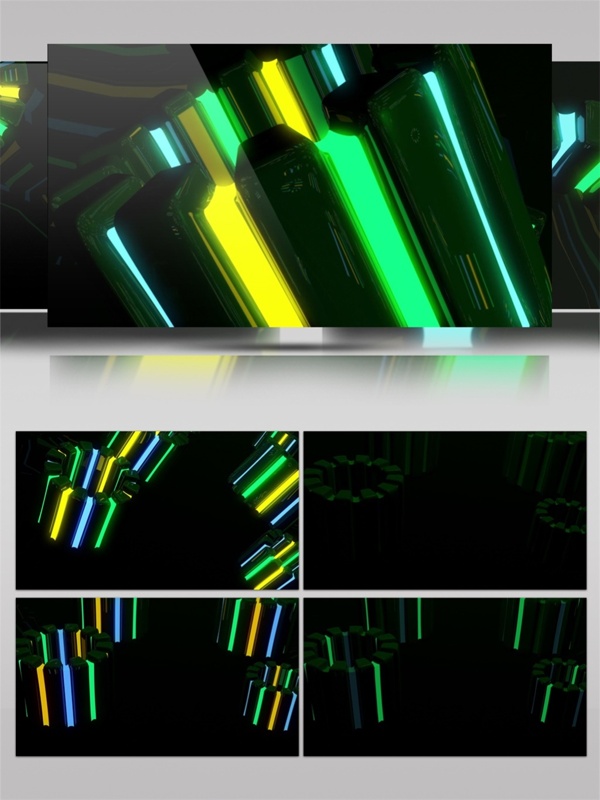 绿色迷幻光束动态视频素材