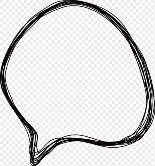 手绘黑色超多乱细线条对话框气泡