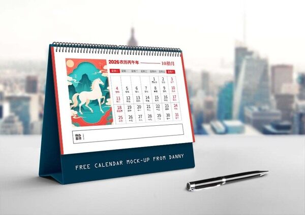 马年吉祥2026丙午年日历样机十月节日明细