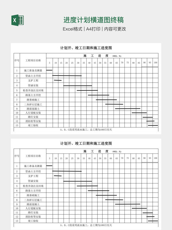 进度计划横道图终稿