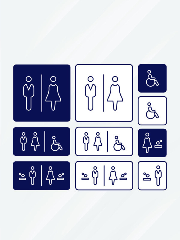 创意公共卫生间标识设计