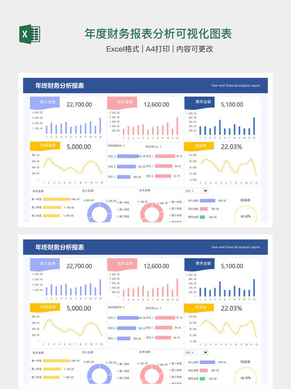 年度财务报表分析可视化图表