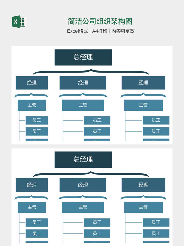 简洁公司组织架构图