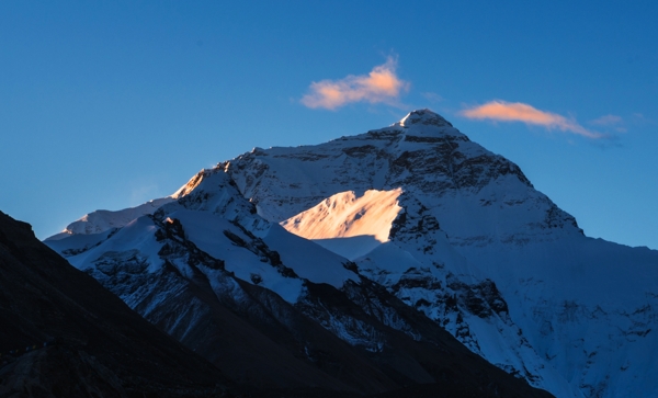珠穆朗玛峰落日风景