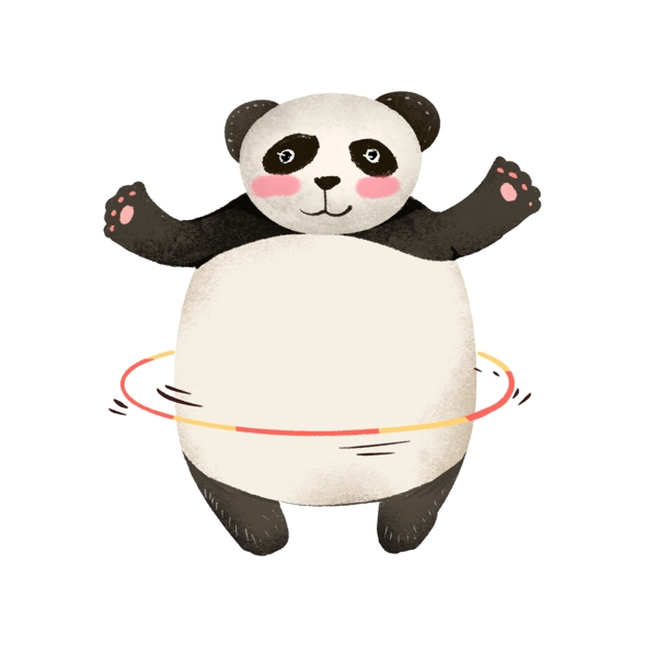 肥胖可爱动物拟人化熊猫