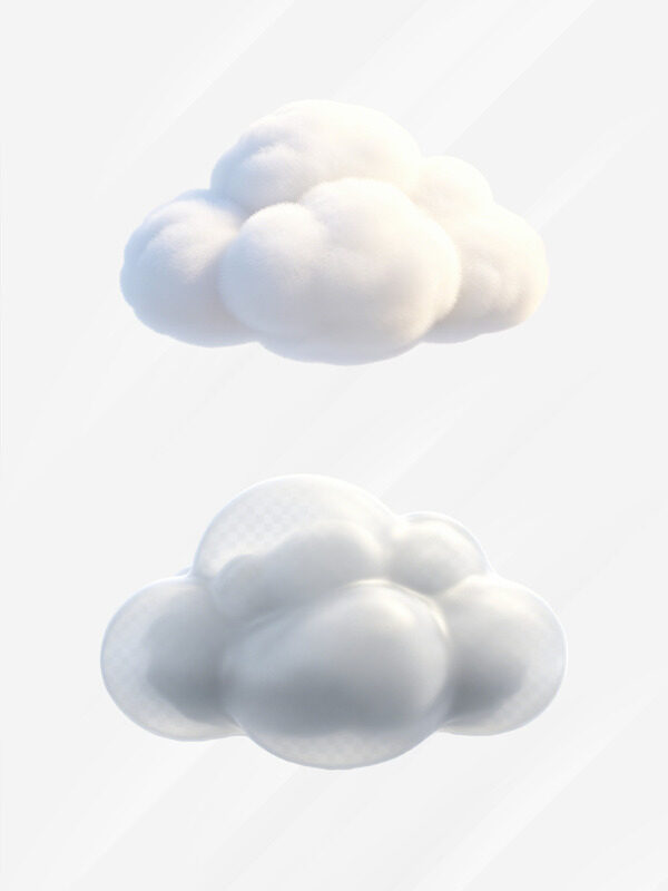 3D 立体白云云朵素材