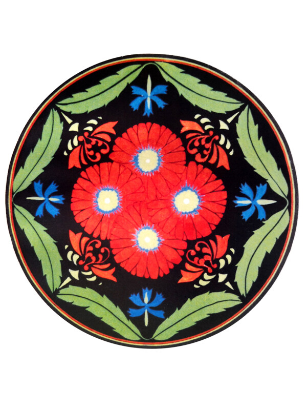 传统   抽象花卉草木 底图底纹  图案背景贴图  圆形红花绿叶