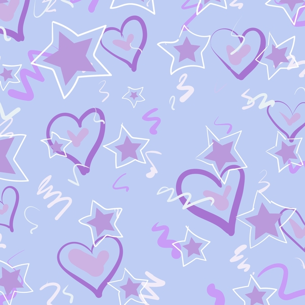 紫色星星底纹插图