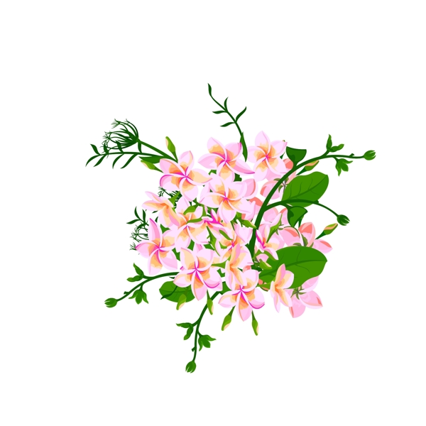 手绘写实风装饰植物观赏花卉