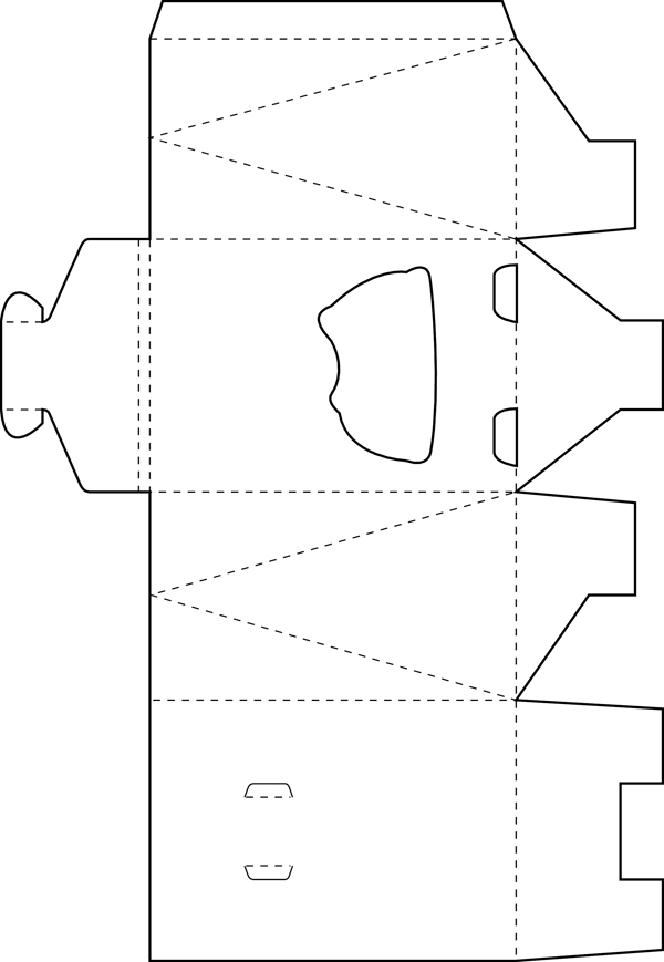 27包装盒展开矢量图盒子外包装矢量纸盒折叠图