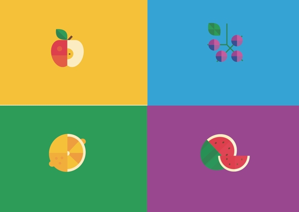 彩色水果图标图片