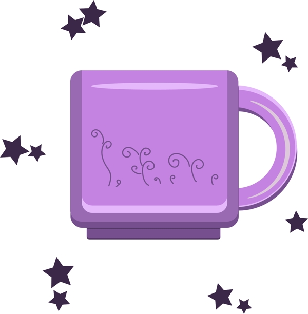 生活用品紫色茶杯