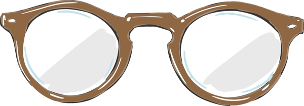 圆状眼镜卡通矢量素材