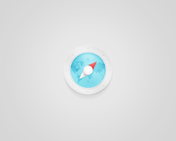 网页UI指南针icon图标设计