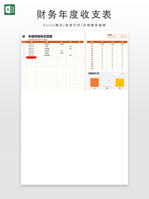 年度财务收支管理